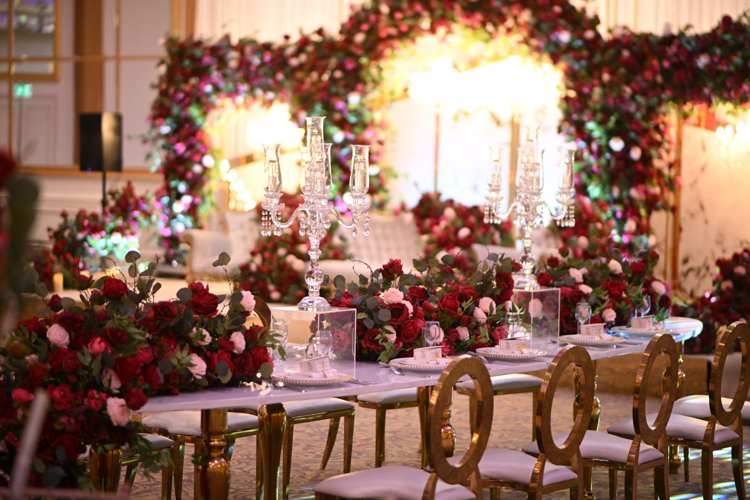 Pakistani Walima reception in full swing at Meridian Grand — Pakistani wedding venue London.